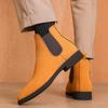 Chelsea Boots Men Imitation Deer Skin Chelsea Men's Boots Mid Tube Suede Shoes for Men Ankle Boots Botas Cuturno Masculinas