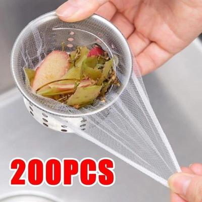 30/200 pezzi monouso filtro lavello cucina fognatura scarico anti-blocco sacchetto della spazzatura piscina perdite sacchetto a rete filtro a rete lavello spazzatura rete
