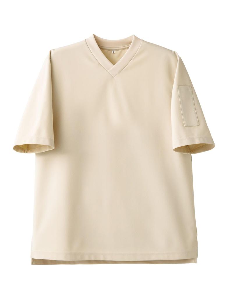 Seven Uniform CU1964-3 Ivory Small V-Neck Short Sleeve T-Shirt