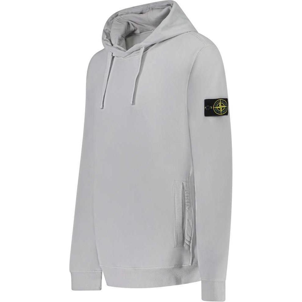 STONE ISLAND Felpa Hoodie Light Grey Men Streetwear 811560820-V0060