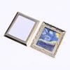 Vintage 1:12 Miniature Framed Pos Oil Painting Toys Doll Accessories Dollhouse Ornament Mural Wall Picture Miniaturas Casa
