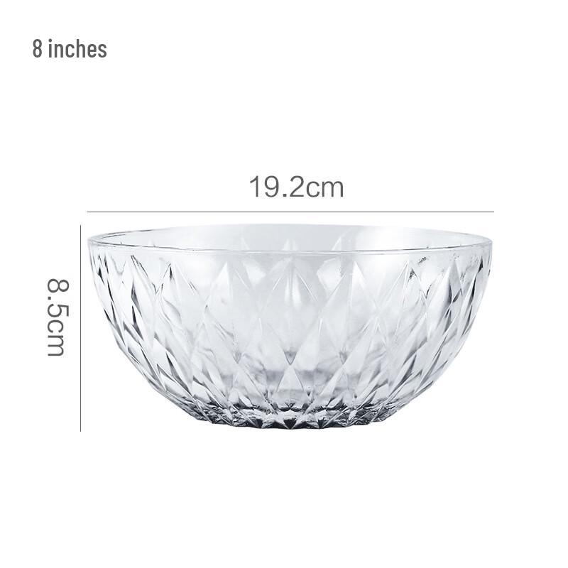 Dajujiang European Style Transparent Glass Salad Bowl
