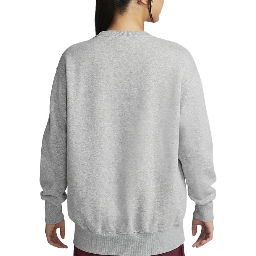 Nike FW22 Logo Embroidered Round Neck Long Sleeve Sweatshirt Women Sweatshirt Dark-Gray DZ4626-063