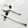 Tribetter Stainless Steel Chopstick Set of Japanese Spoon for Restaurants and Coffee Shops Rests, 5, Tableware, Rest, (Black)