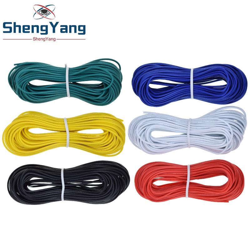 10M 1007 24AWG Anschlussdraht 80C / 300V Kabel DIY Elektrischer Draht Kabel Rot/Schwarz/Blau/Gelb für Elektronische Komponenten