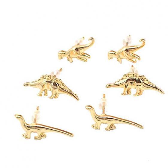 3 par dam vintage punk djur dinosaurie form örhängen piercing örhängen