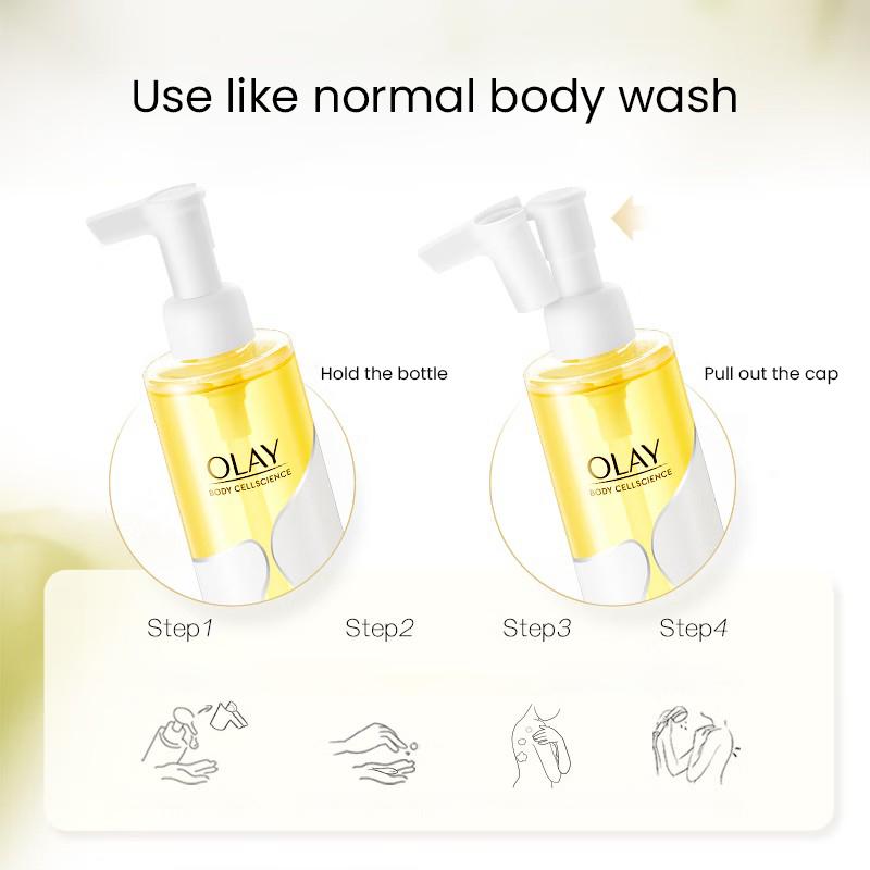 OLAY Show Oil 250ml Oil-based Body Wash Nourish and moisture skin with oil, add 40% natural plant extract oil, improve dry skin issues