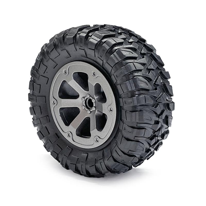 4PCS RC Military Truck 70mm Beadlock Wheel Tires & Rims Heavy Bearing Spare Part of MN90/91 FY001/002 1:12 Model for Car