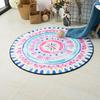 Colorful Geometric Printed Carpet Nordic Style Living Room Chair Computer Floor Mat Non-slip Home Round Bedroom Mat