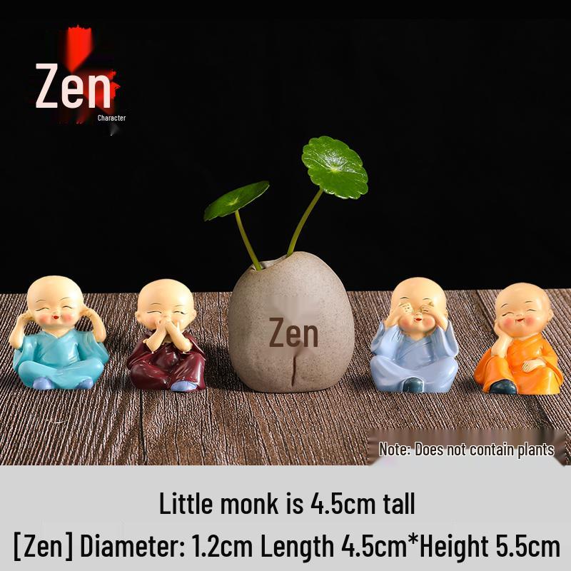 Zen Mini Flower Vase - Creative Coarse Pottery Ornament for Living Room or Tea Table
