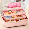 Cute Bow Jewelry Storage Box, Multi-layer Organizer for Toys Cosmetics Hair Accessories, Christmas Halloween Gift Idea.