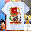 2026 Summer Dragon Ball Z Birthday Pure Cotton Tshirt for Boys and Girls Aged 012 Fashionable and Casual Y2K  Trendy Clothing