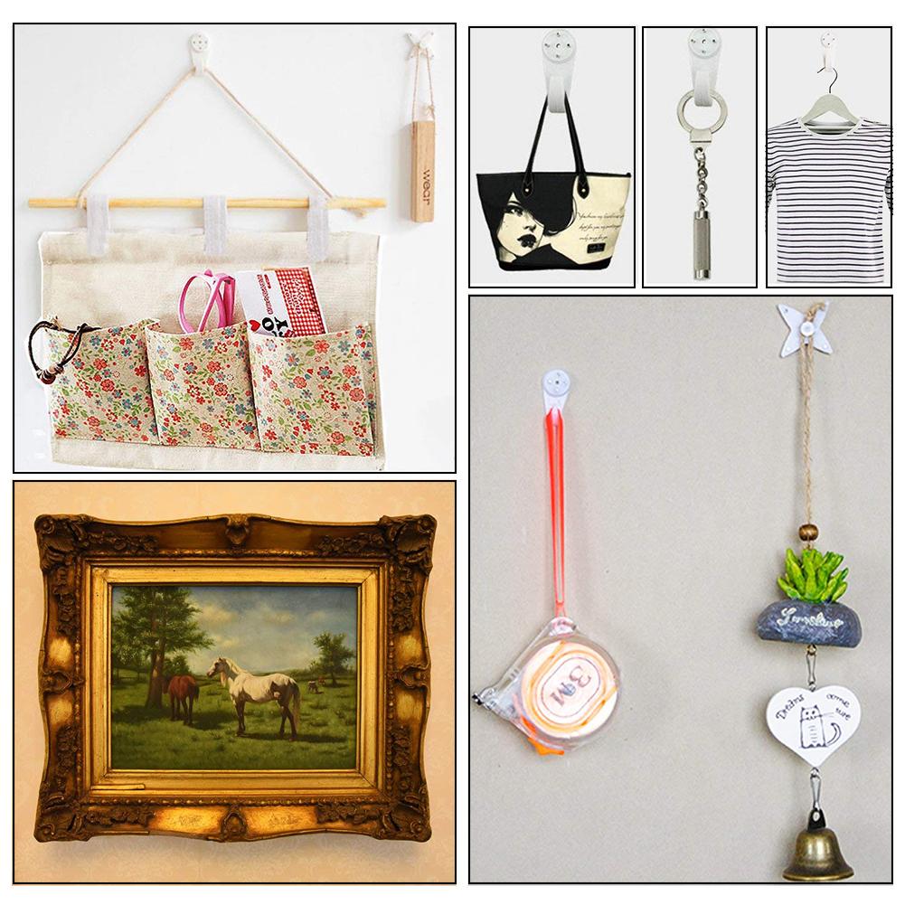 Wall Mount Picture Frame Invisible Hook Non Trace Clock Photo Frame Nail Plastic Wall Hook Hanger Home Office Decor