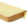 AGILITY affa "Grotto" Women's Long Wallet with Round Zipper, Genuine Leather, Gold and Silver Foil