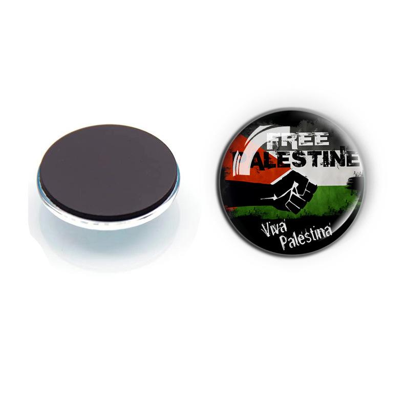 Palestine Flag Fridge Magnet, Time Gem Soft Magnetic Whiteboard Decorative 30mm