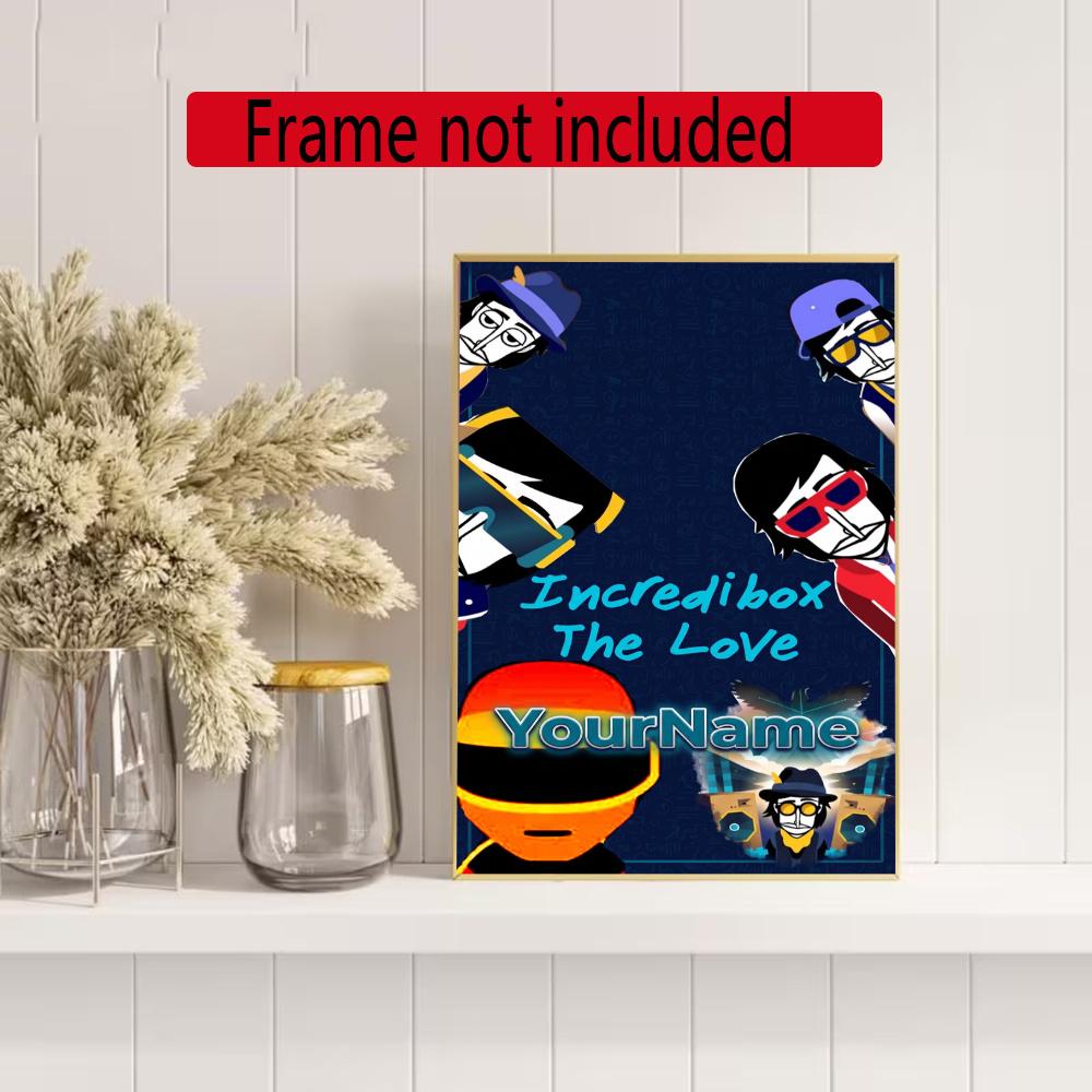 Incredibox Customize Your Name Diamond Painting Round Diamond Diy Frameless Holiday Artwork Suitable For Home Office Wall Decoration
