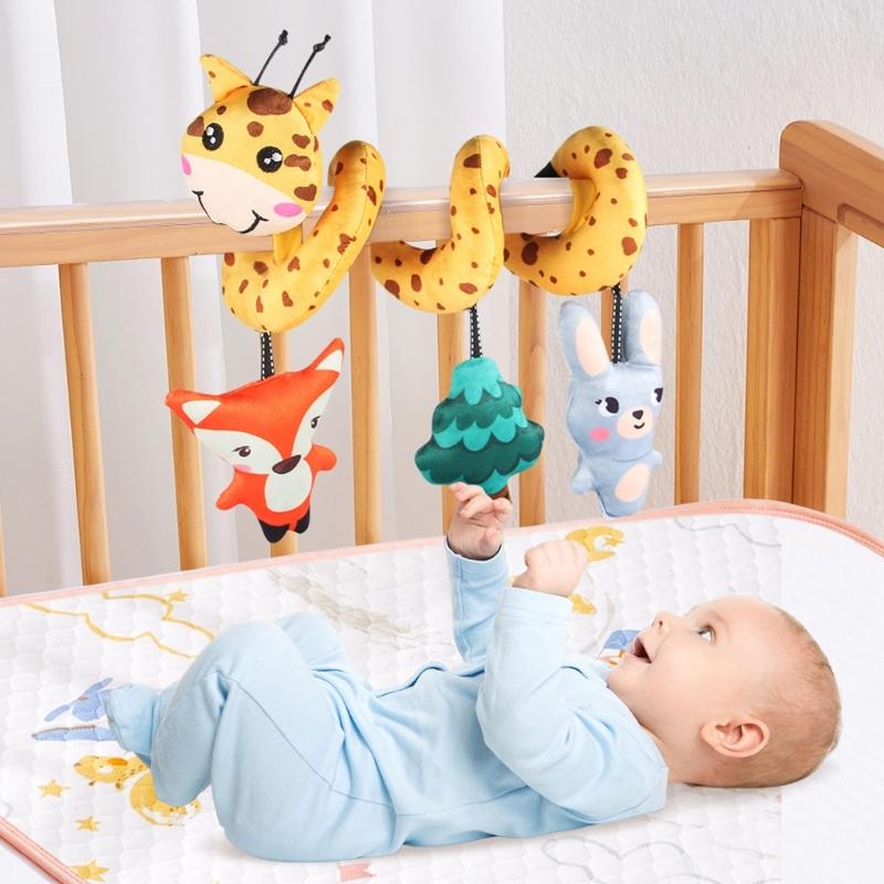 Easy Attachment Infant Spirals Stroller Toy Easy Setup Auditory Developmental Bed Pendant For Visual Motor Skill Growth