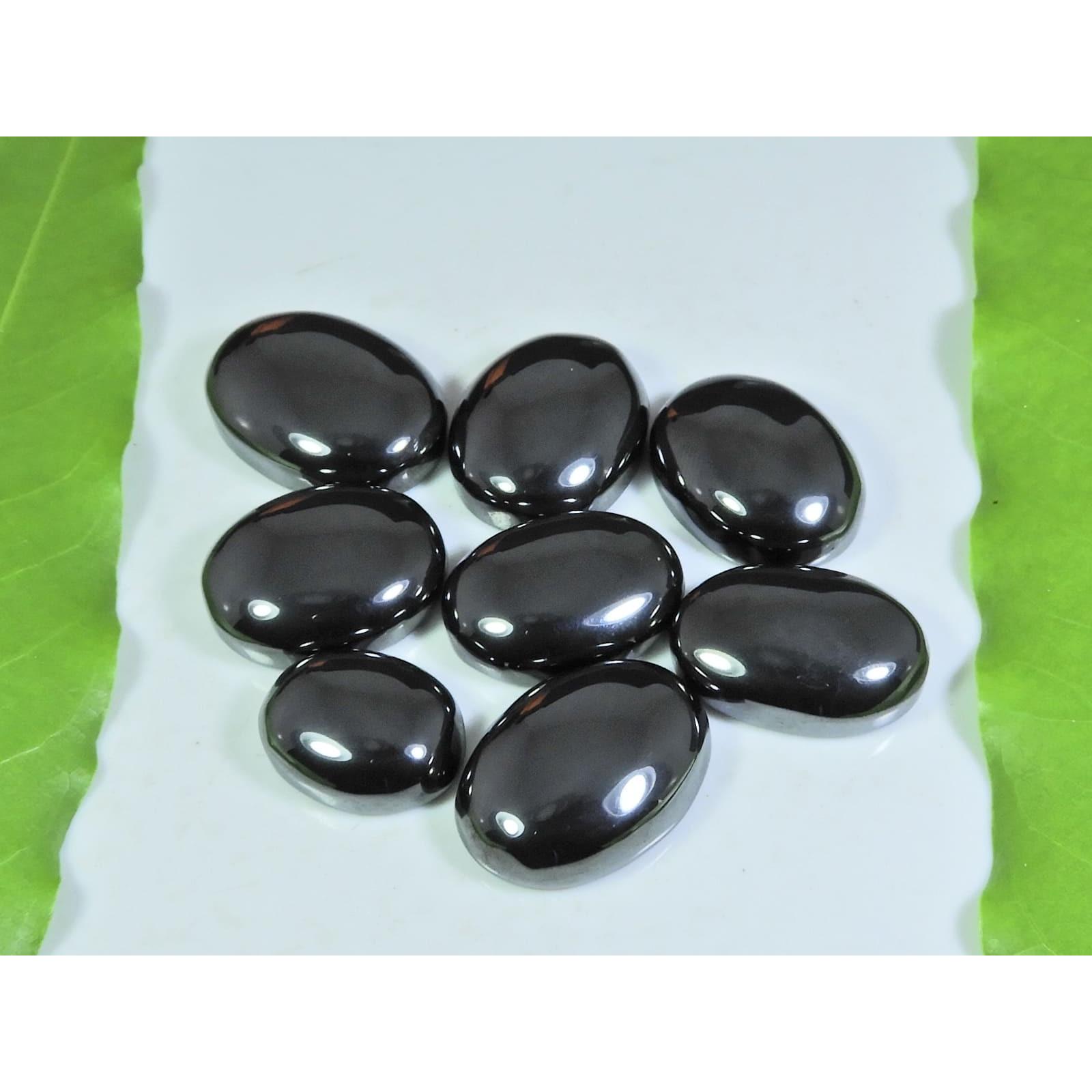 

355Cts. Натуральный гематит овальный кабошон рассыпной драгоценный камень лот 8 шт. 14X18-18X25 мм A-310