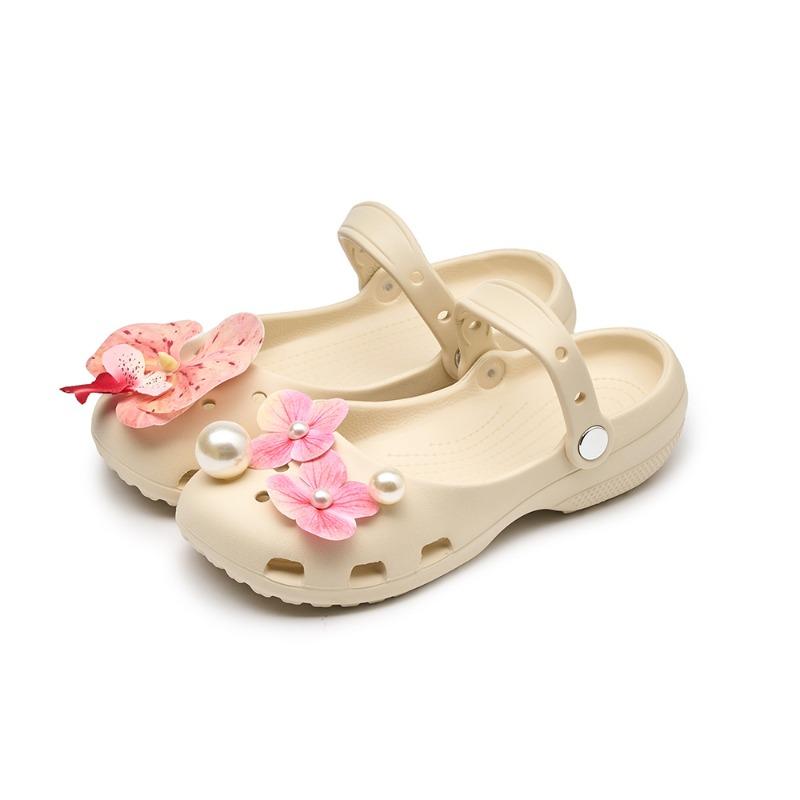 Ballett Lochschuhe 2026 Frühling Neu Ein-Pedal Hohl Strand Sandalen Faule Schuhe