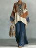 1116 New Bohemian large size casual suit loose version holiday style two-piece set