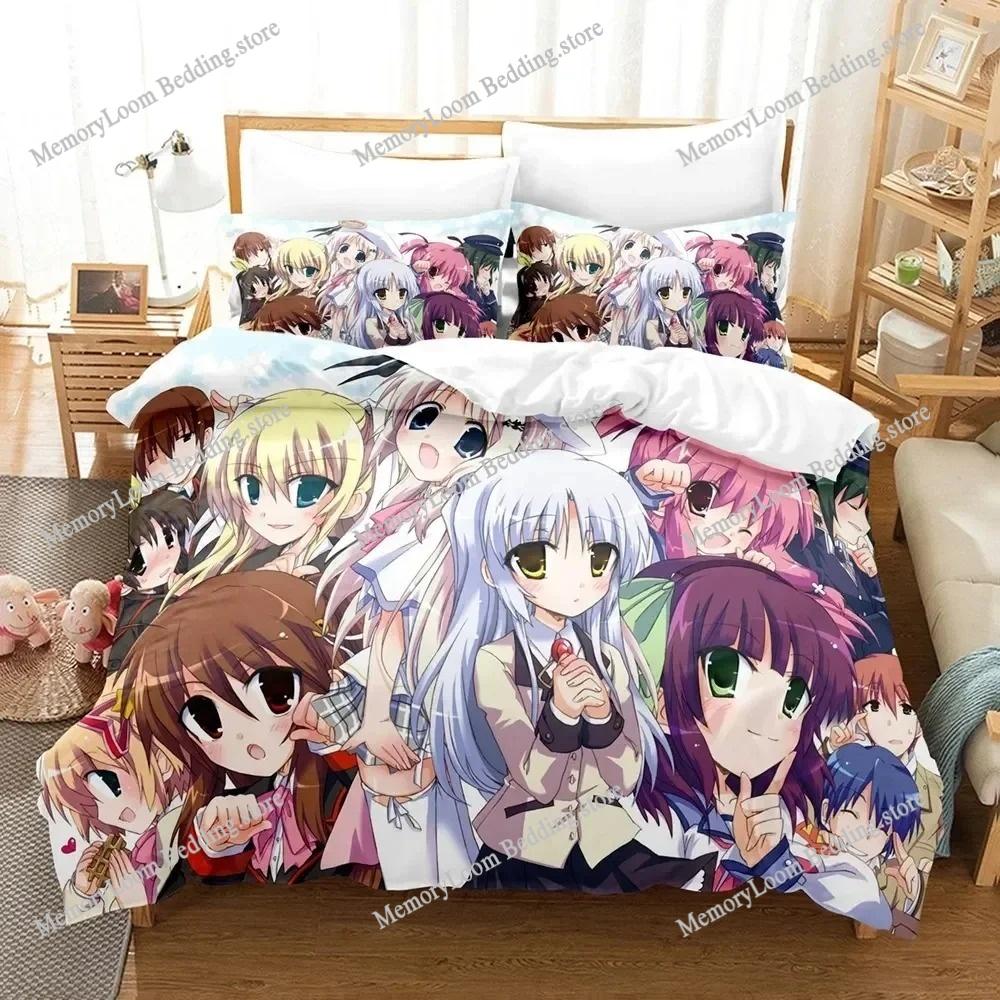 Little Busters Premium Luxury Bedding Set Japan Cartoon Soft Duvet Cover Plush Comforter Bedspread Twin/Single Size Printed