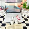 Cute Headphones Kitten Couple Keychain Mini Crying Cat Doll Plush Keyring Cartoon Dog Bee Bag Pendant Charms Backpack Decoration