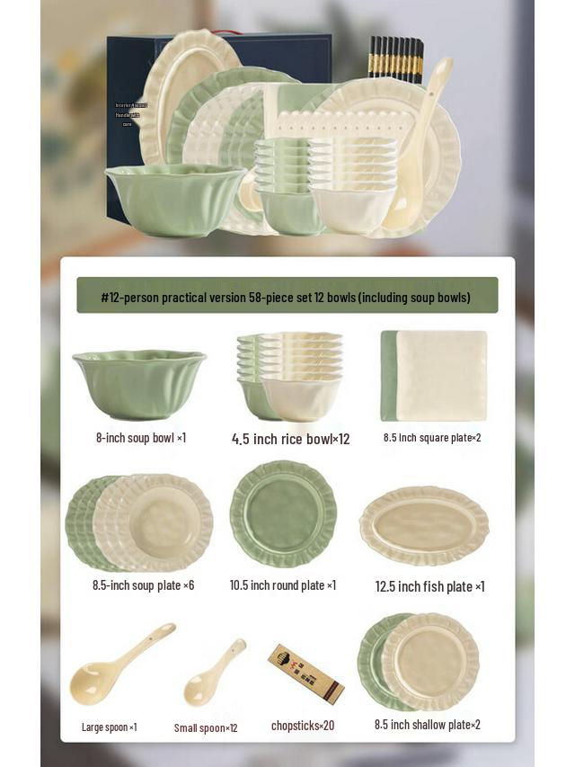 Kangmo Floral Ceramic Dinnerware Set