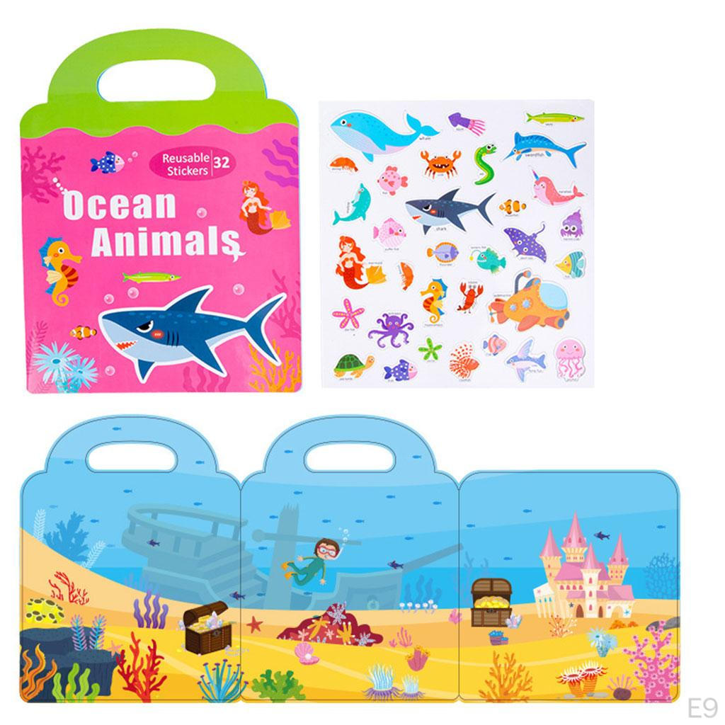 5 Themes Sticker Book Birthday Gifts Educational Toys Cognition Toy Fine Multicolored Home Party