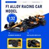 1:32 F1 Formula E Racing Cars Diecast Alloy Model Toys Rubber Tires Exquisite Body High Simulation Models Bookshelf Decorations