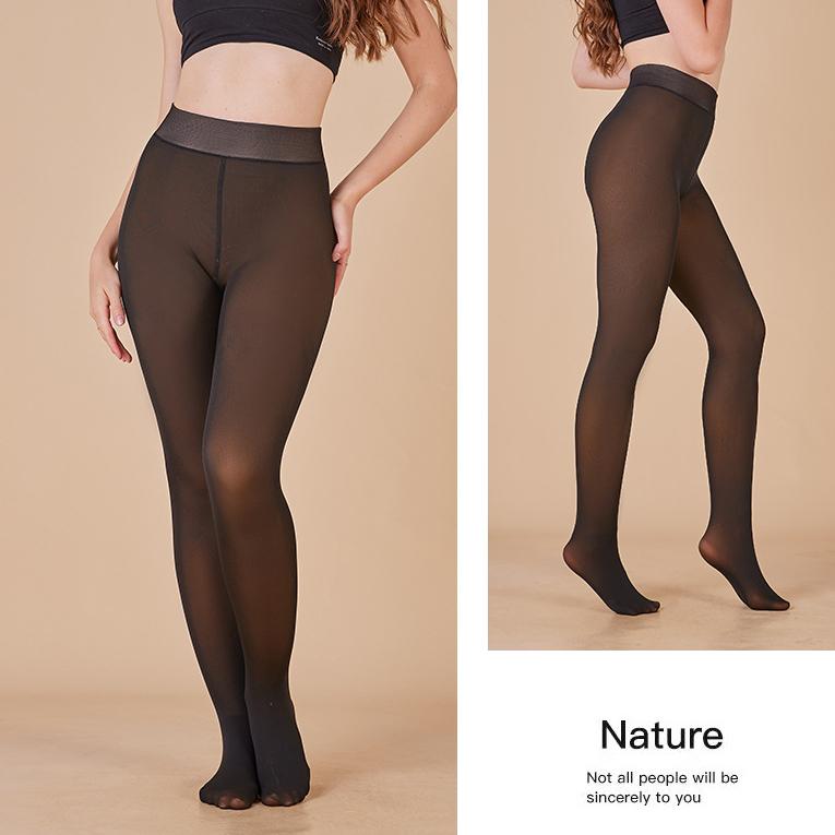 High Quality Genuine Skin Penetrating Leggings with Thick Fleece and Pantyhose for Women In Autumn and Winter