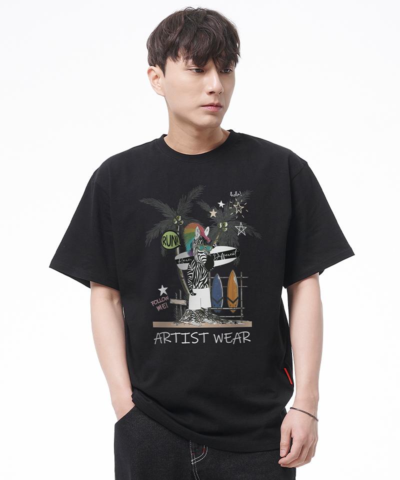 ARTISTWEAR [Atw] Zebra Surfer Short Sleeve Tee