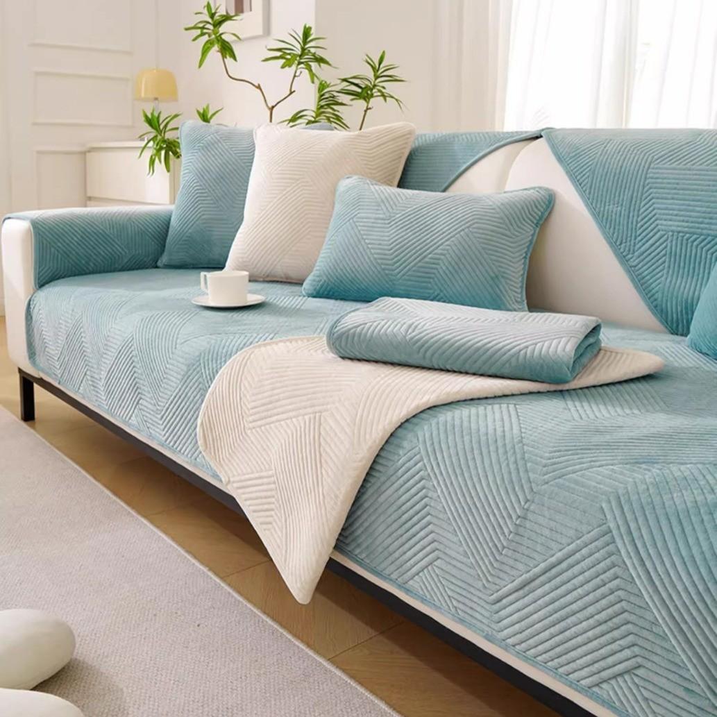 

Плюшевая подушка для дивана Новая осенне-зимняя кремовая накидка на диван Накидка Ткань Универсальная тканевая накидка на диван 90*160cm