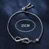 Infinity Mom Cubic Zirconia Link Chain Armbånd Geometrisk Design Justerbare luksussmykker for kvinner Gaver til mor