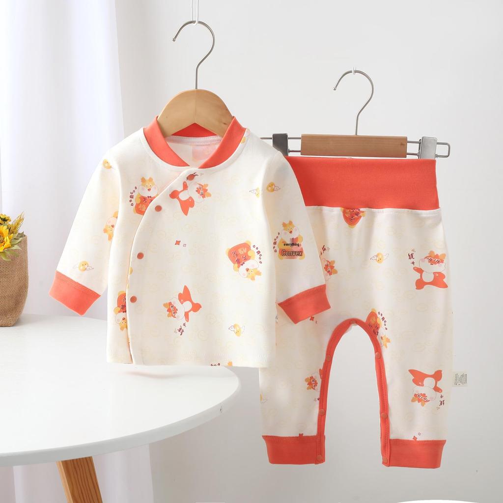 Neugeborenen Reiner Baumwolle Herbst & Frühling Hochtailliert Bauchschutz Outfit