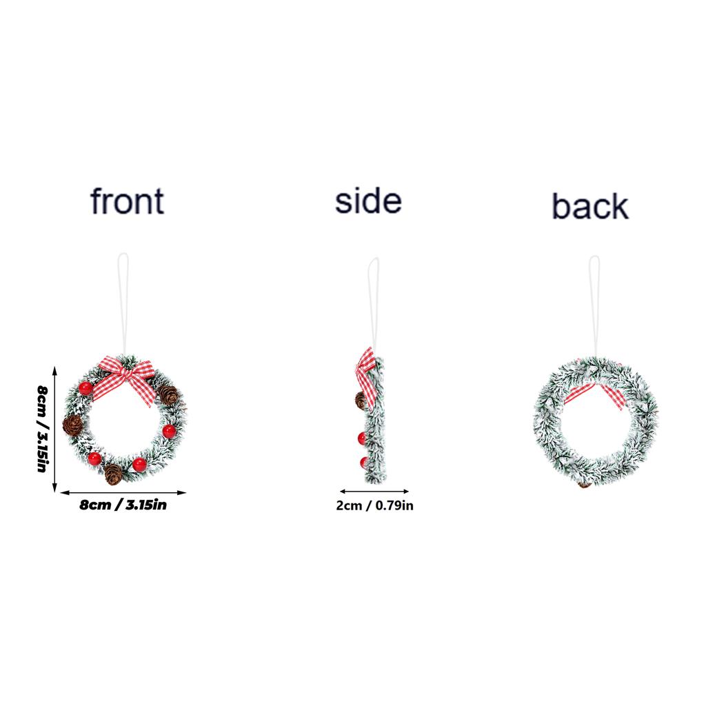 Christmas Wreath, Green Vine Circle, Decoration, Small Christmas Wreath, Snowflake Wreath