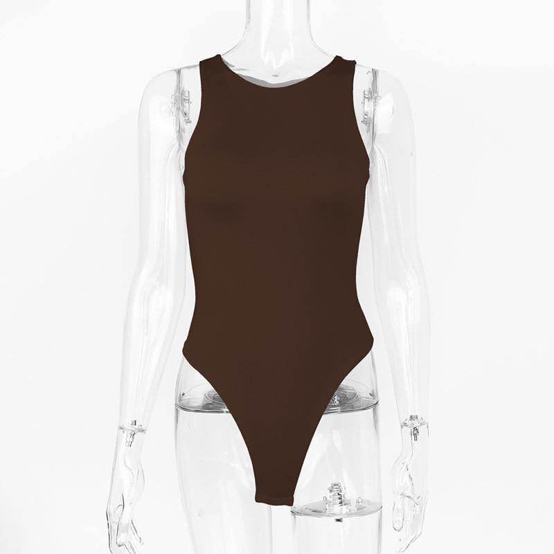 Sommer Streetwear Bodysuit Mit Doppellagigem Milchseidenstoff Für Damen
