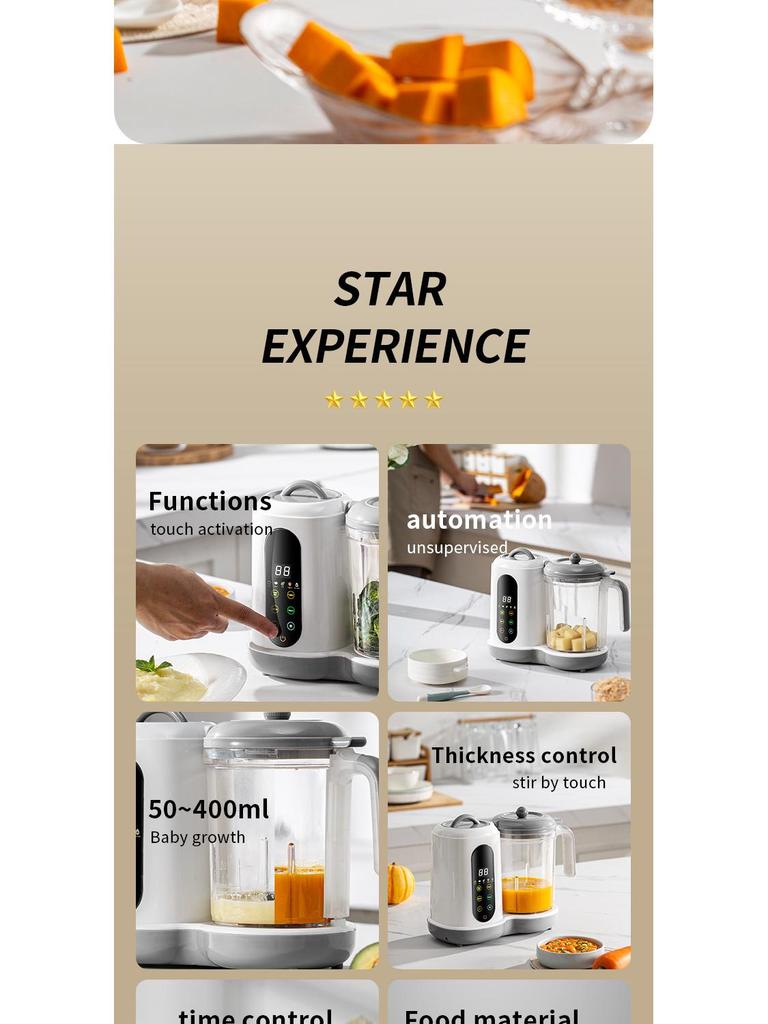 Multifunctional Automatic Baby Food Processor & Steamer