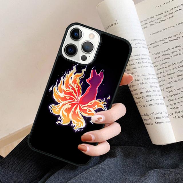 Kitsune Fox Art Phone Case Back Cover for iPhone 17 Air 16 15 14 13 11 12 Pro Max Plus Fundas Coque