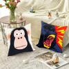G-Gorilla Creative Cartoon Animation Pillow Case Square Pillow Bedroom Sofa Leisure ComfortCar Living Room Home Decoration 40X40