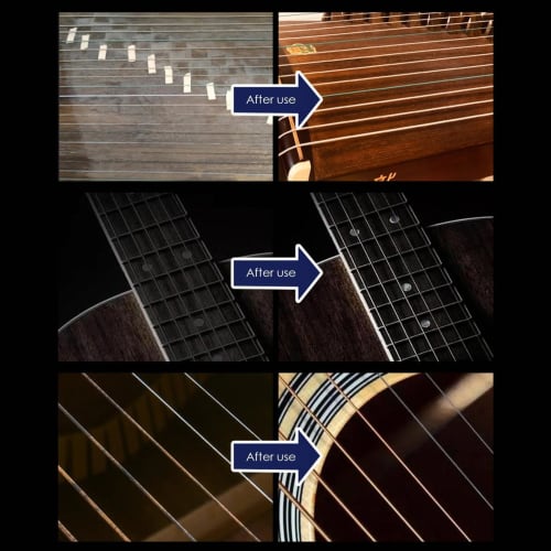 Guitar Polish Cleaner, 100ml Guitar Care & Maintenance Cleaner, Fingerboard String Oil, String Rust Remover Pen, Cleaning Tool, Decontamination Mainte