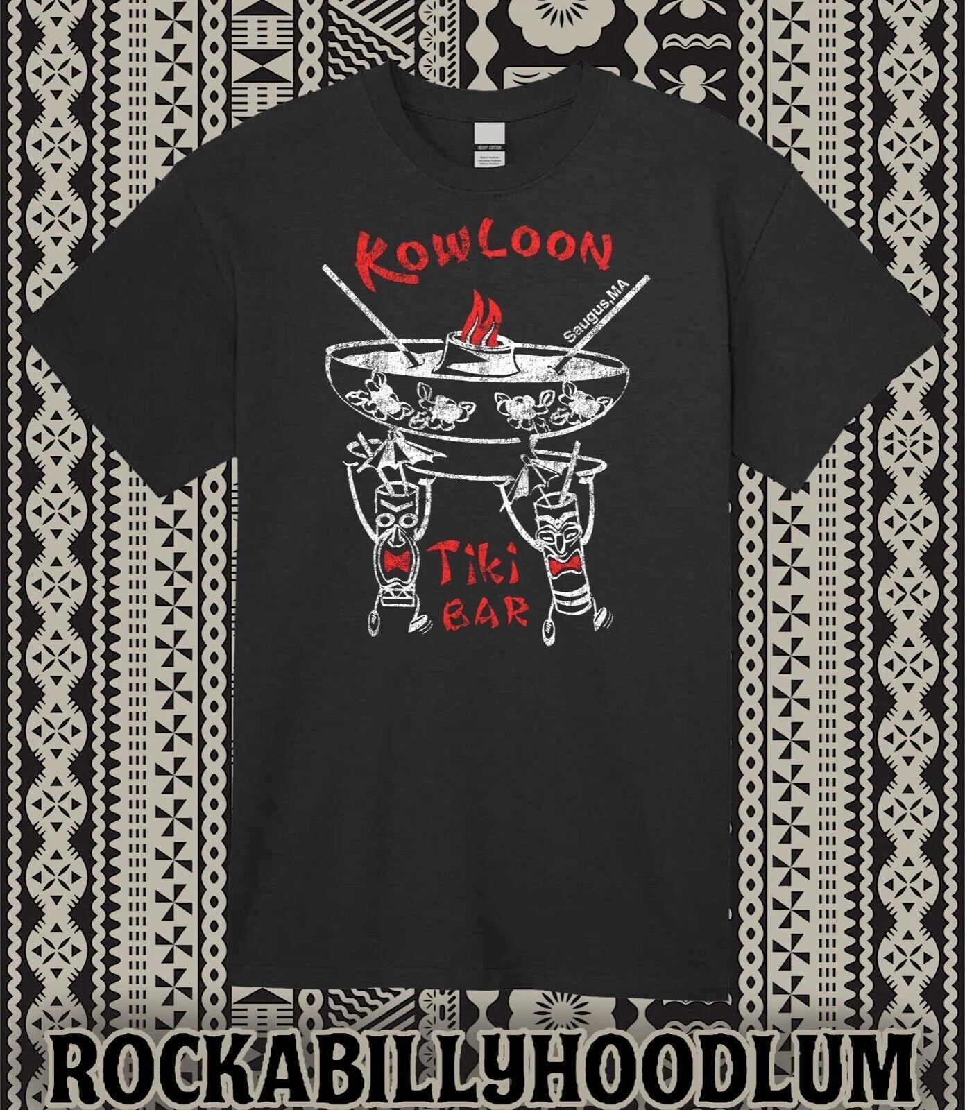 Ретро Тики Арт Футболка 100% Хлопок Кружка для Бара Ресторан Kowloon Saugus MA 3XL
