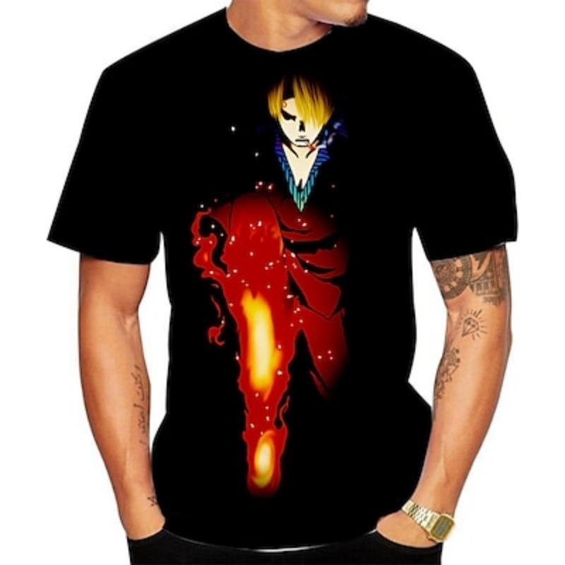 One Piece Monkey D. Luffy T-shirt Anime Cartoon Anime 3D 3D Harajuku Graphic For Couple's Men's Women's Adults' Back To School 3D Print