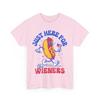 Hotdog 4th of July Funny T-Shirt, Just Here For The Wieners Fourth of July Shirt