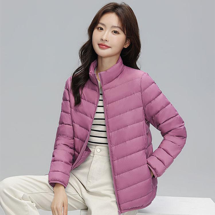 Simple and fashionable down jacket liner women's stand-up collar thin down jacket slim short down jacket duck down