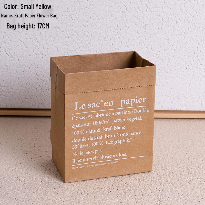 Nordic Style Mini Kraft Paper Storage Bags, Double Layer Thickened Vase MW90888