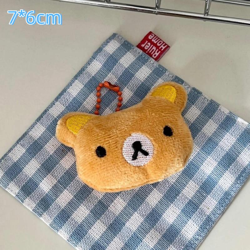 Kawaii Rilakkuma Anime Cartoon Plush Toys Keychain Cute Cartoon Backpack Pendant Accessories Gifts