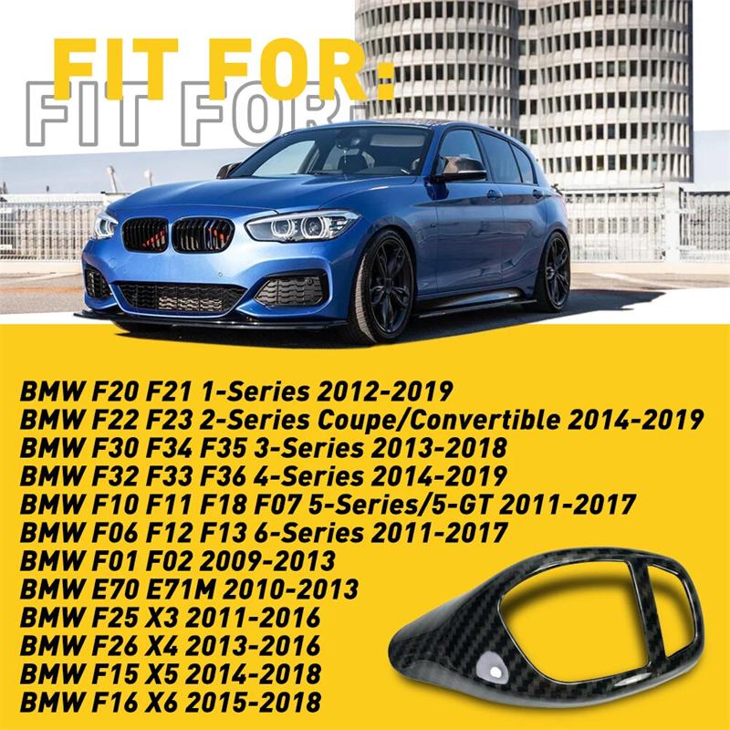Auto Kohlefaser Auto Schaltknauf Abdeckung Dekoration für BMW 1 2 3 5 Serie X3 X4 X5 X6 F30 F32 F25 F26 F15 F16 F07 F01 Zubehör