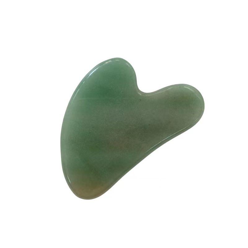Spa Use Heart Shaped Jade Gua Sha Beauty Tool Custom logo Jade Gua Sha for Wholesale Aventurine Gua Sha Tool for Face