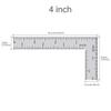 Stainless Steel 1.2mm L Shaped Ruler Double Imperial Scale Multi Size Heavy Duty Woodworking Decoration Engineering