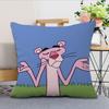 Cushion P-Pink Cover Soft Comfortable Pillow Case For Sofa Living Room Cartoon Panthers Home Office Decor Protective Covers